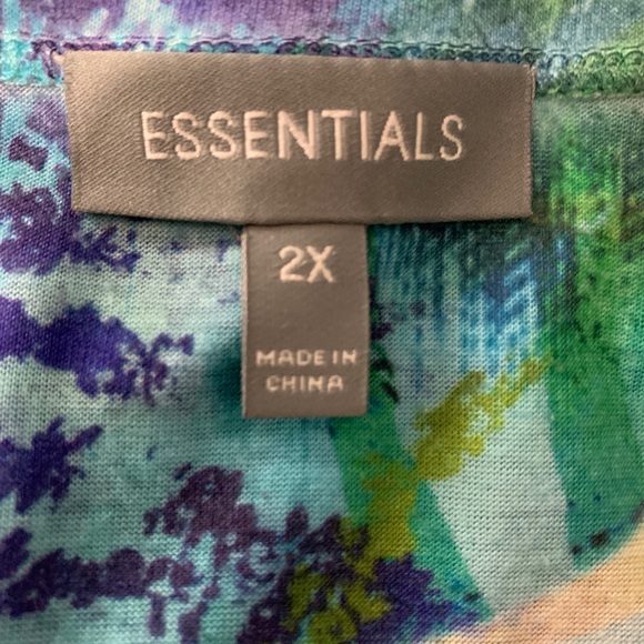 Essentials Green Printed Short Sleeves Size 22 - Picture 9 of 9